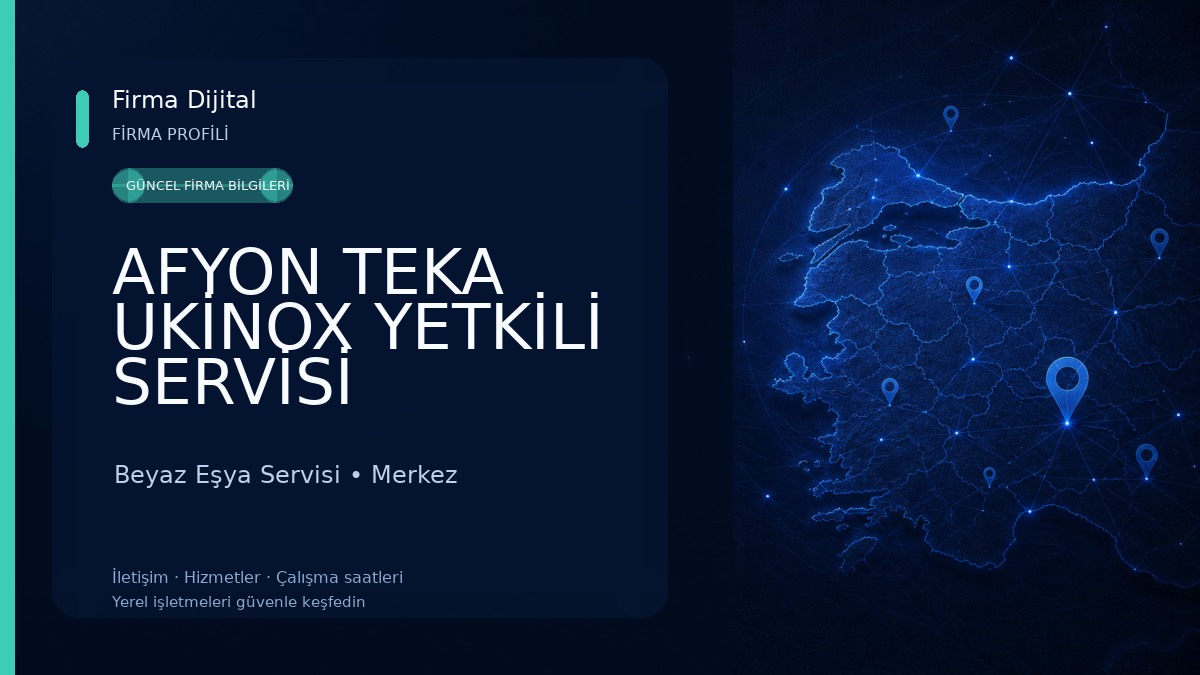 AFYON TEKA UKİNOX YETKİLİ SERVİSİ 