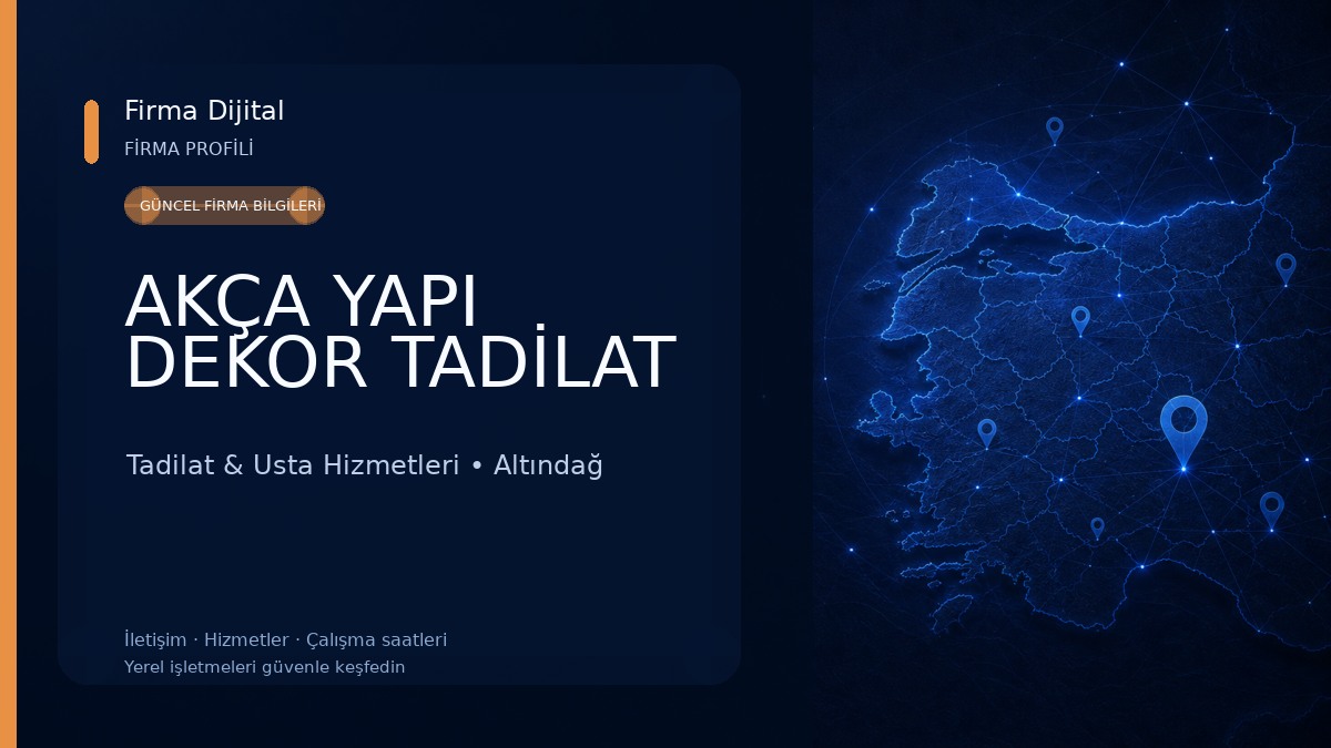 AKÇA YAPI DEKOR TADİLAT Tadilat & Usta Hizmetleri