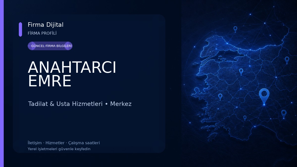 ANAHTARCI EMRE Tadilat & Usta Hizmetleri