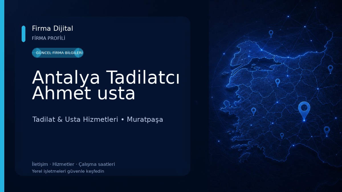 Antalya Tadilatcı Ahmet usta Tadilat & Usta Hizmetleri