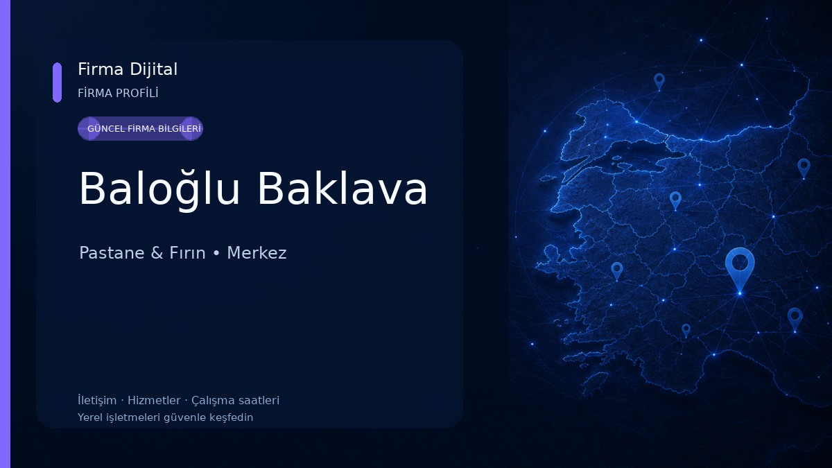 Baloğlu Baklava Pastane & Fırın