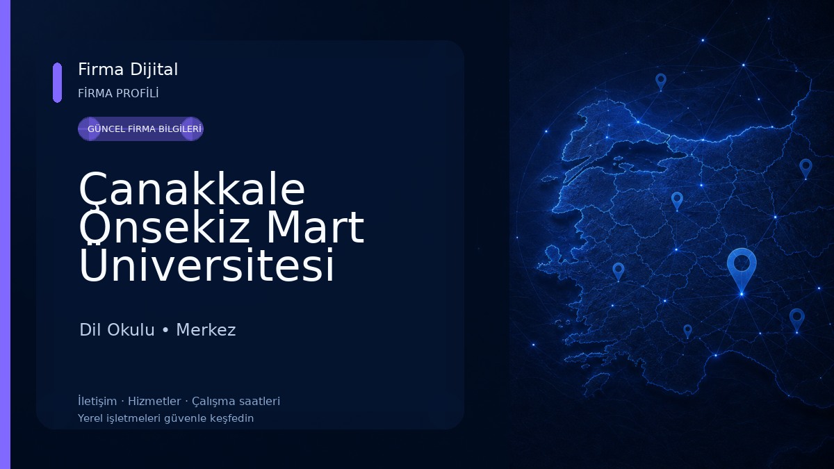 Çanakkale Onsekiz Mart Üniversitesi Sürekli Eğitim Merkezi Dil Okulu
