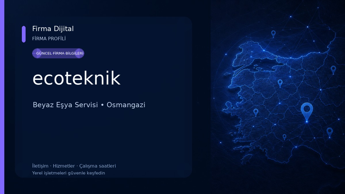 ecoteknik Beyaz Eşya Servisi