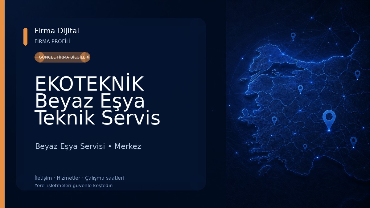 EKOTEKNİK Beyaz Eşya Teknik Servis Beyaz Eşya Servisi