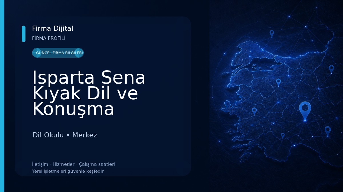 Isparta Sena Kıyak Dil ve Konuşma Terapisti Dil Okulu