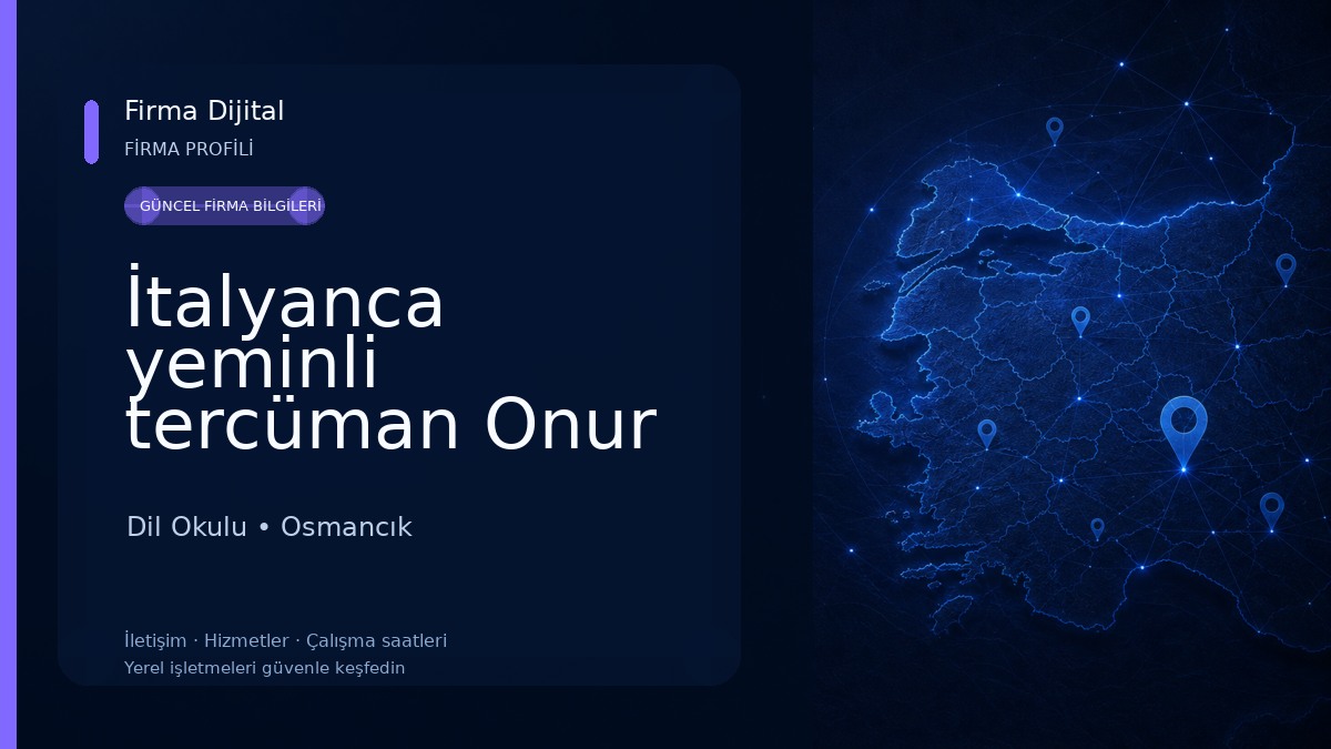 İtalyanca yeminli tercüman Onur Yorgun Dil Okulu