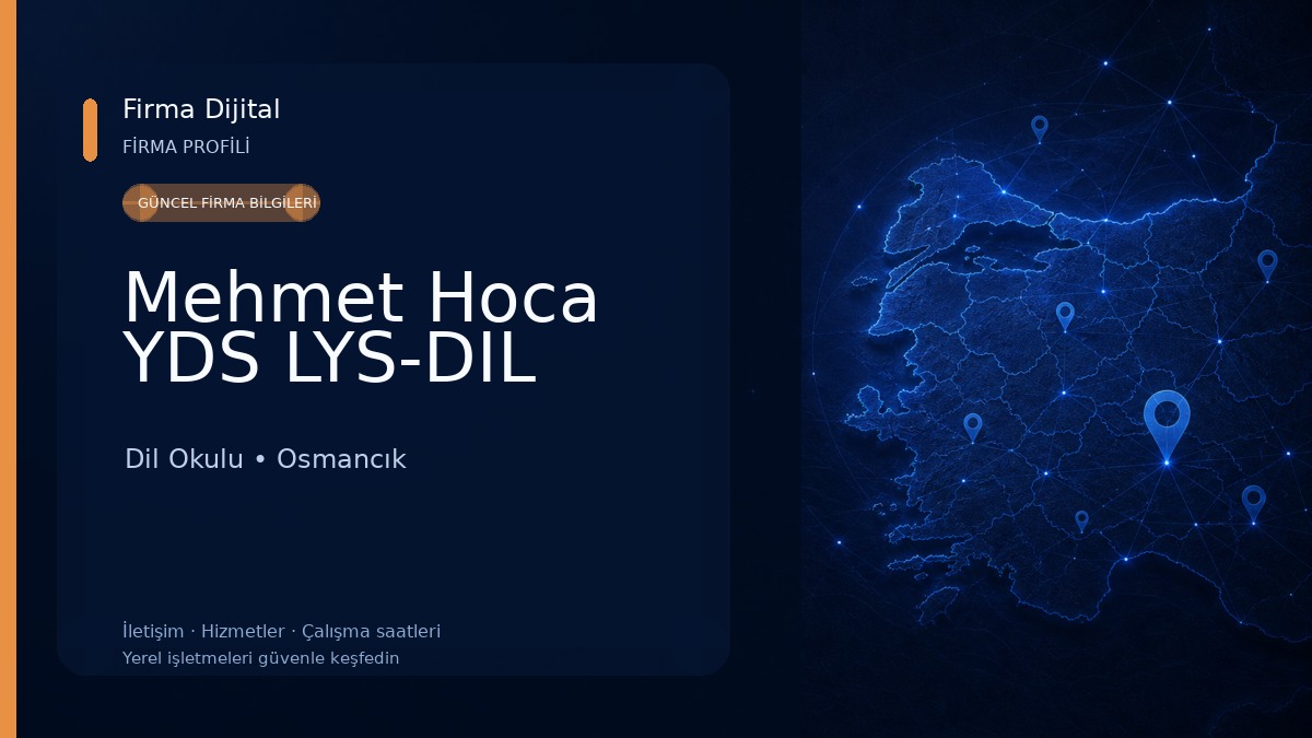 Mehmet Hoca YDS LYS-DIL Dil Okulu