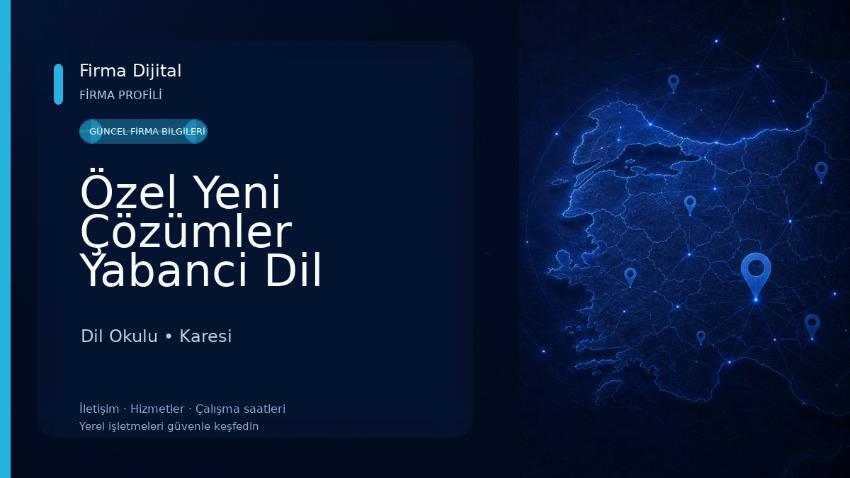 Özel Yeni Çözümler Yabanci Dil Kursu 