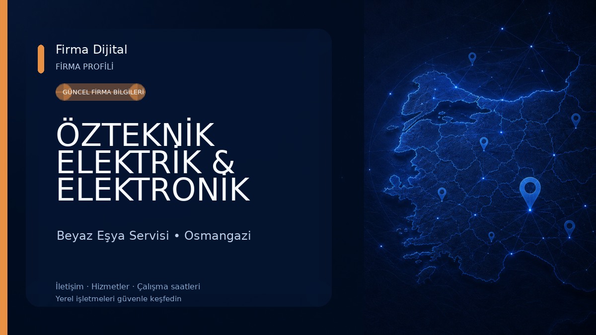 ÖZTEKNİK ELEKTRİK & ELEKTRONİK Beyaz Eşya Servisi