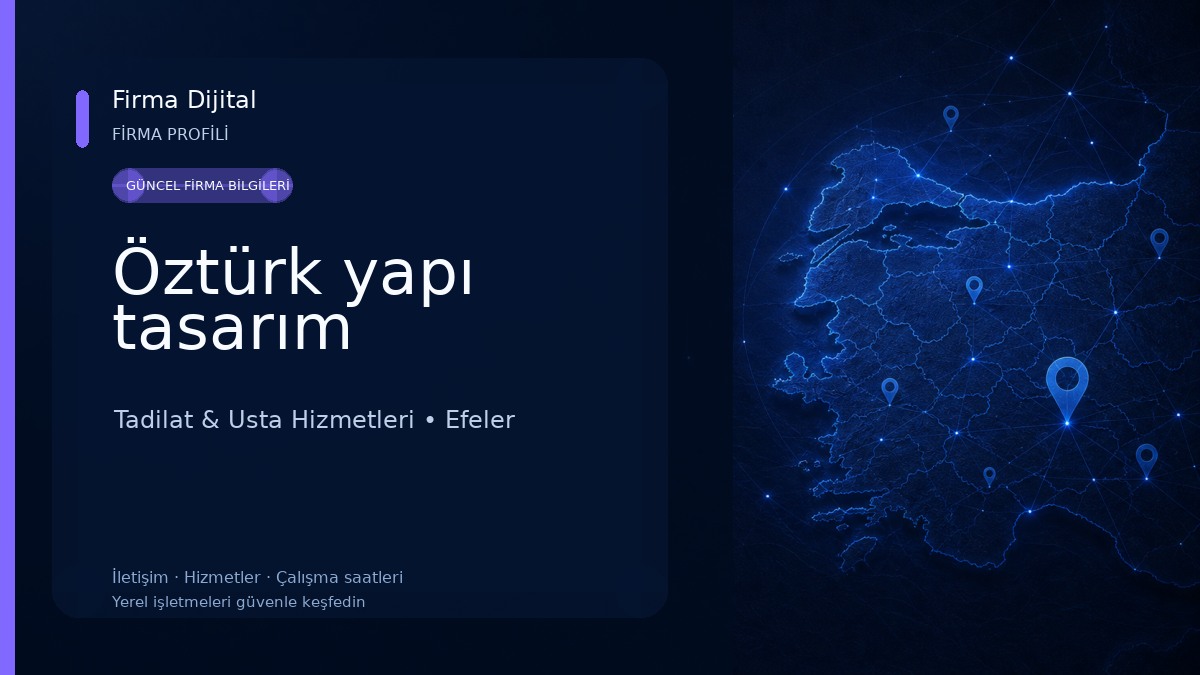 Öztürk yapı tasarım Tadilat & Usta Hizmetleri