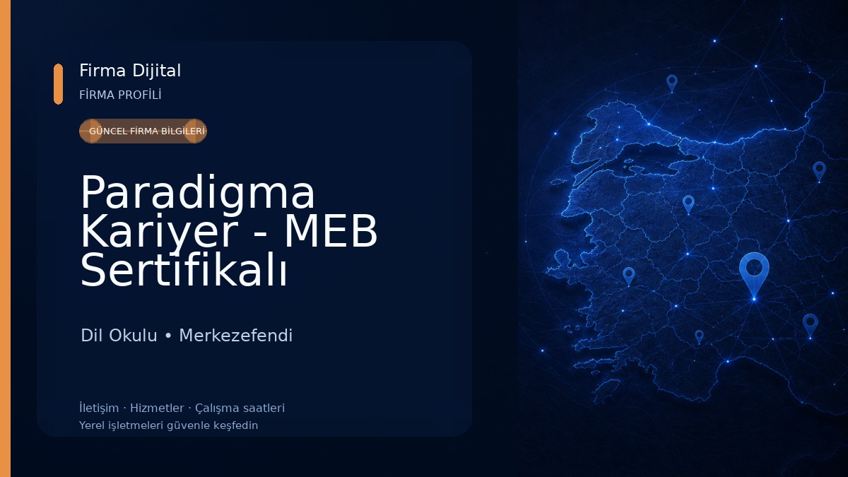 Paradigma Kariyer - MEB Sertifikalı Programlar Dil Okulu