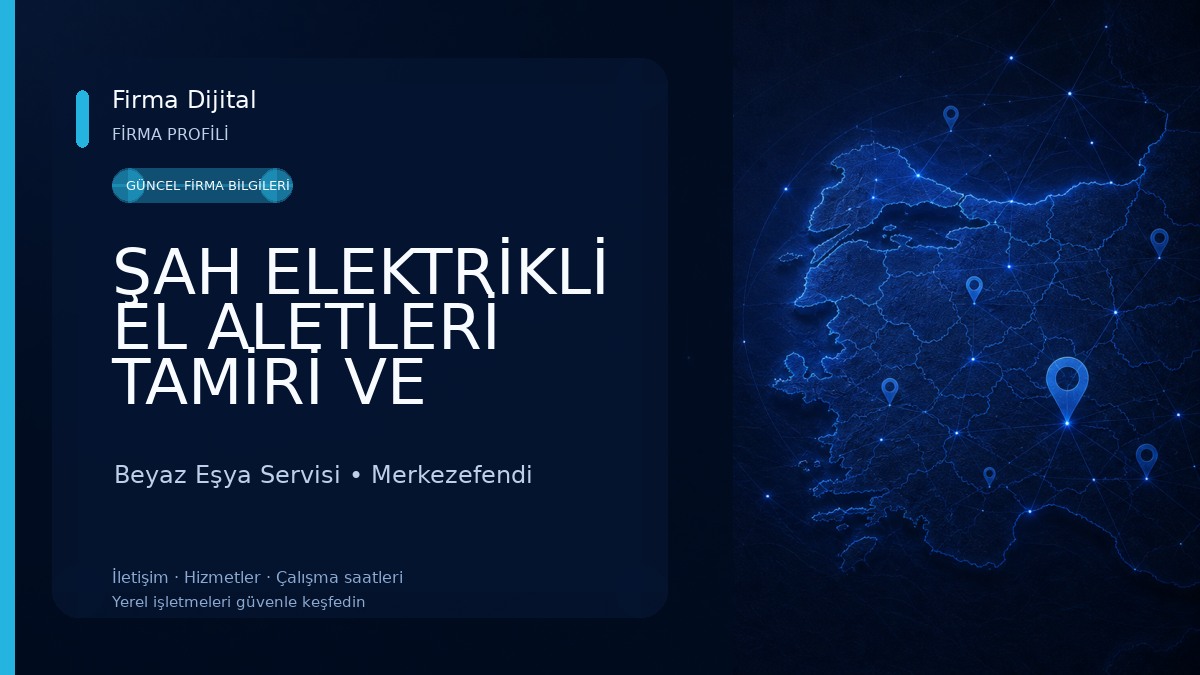 ŞAH ELEKTRİKLİ EL ALETLERİ TAMİRİ VE KLİMA BEYAZ ESYA TEKNİK SERVİS Beyaz Eşya Servisi