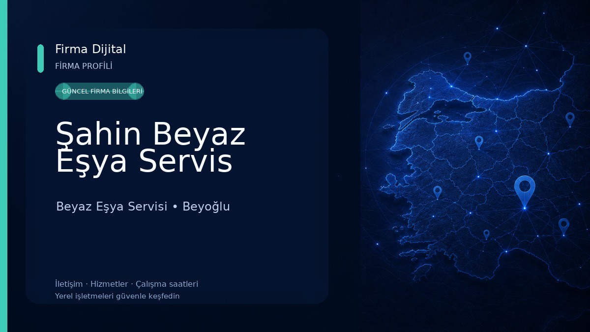 Şahin Beyaz Eşya Servis Beyaz Eşya Servisi