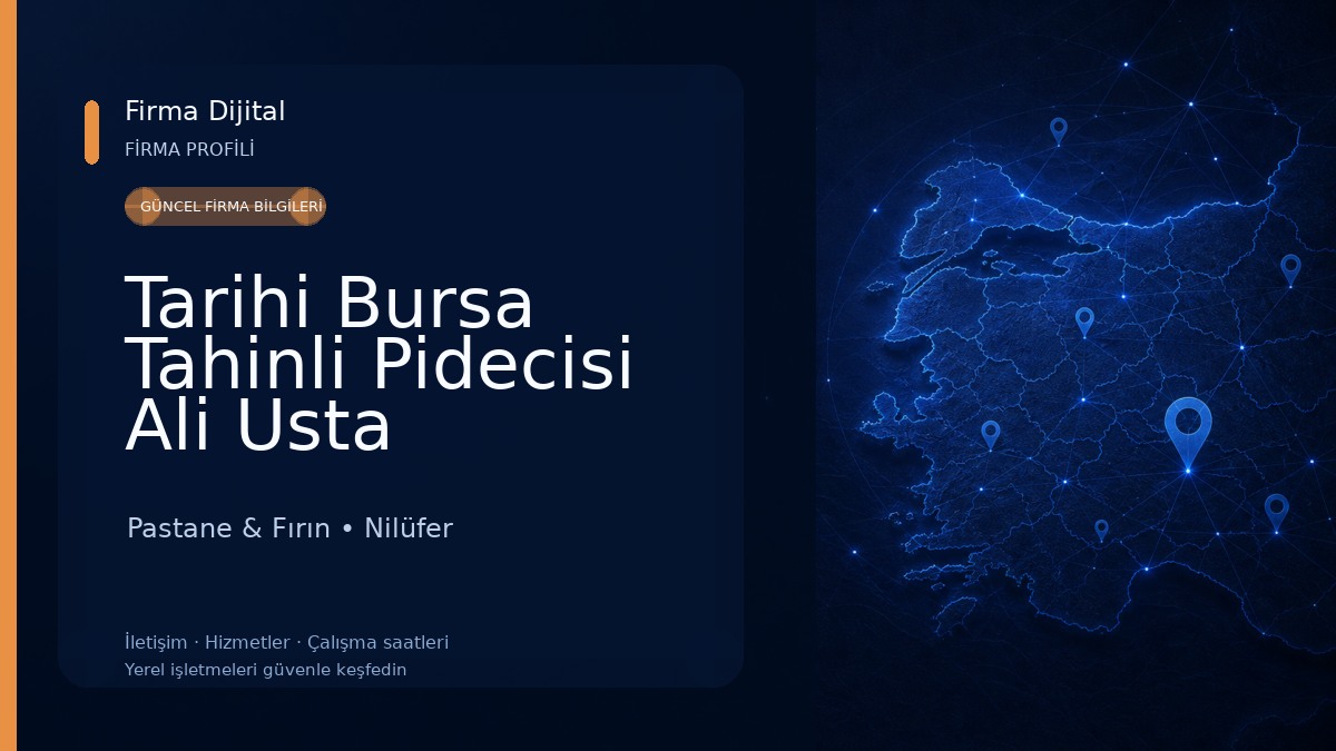 Tarihi Bursa Tahinli Pidecisi Ali Usta Odunluk Pastane & Fırın
